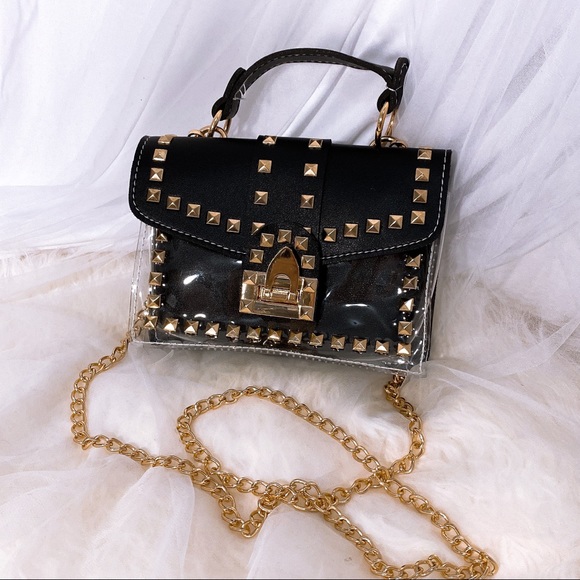 RESTOCKED🔥BLACK Luxury Rivet Decoration Jelly Candy Handbags Crossbody - Picture 2 of 7